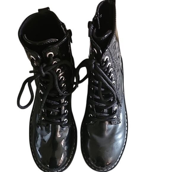 H&M Platform Boots Chunky Soles Lace Up Ankle Boots Military Boots Size 5 - Picture 3 of 9